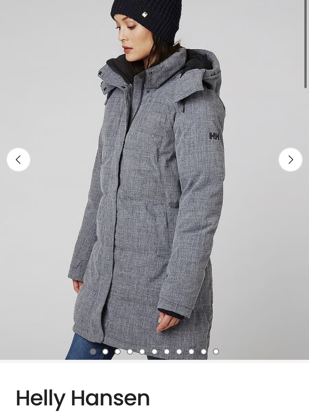 Helly Hansen Women's Heather Gray Insulated Parka with Hood